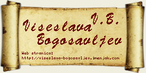 Višeslava Bogosavljev vizit kartica